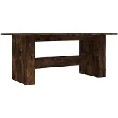 vidaXL Eettafel 180x90x76 cm bewerkt hout gerookt eikenkleurig