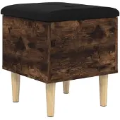 vidaXL Opbergbankje 42x42x46 cm bewerkt hout gerookt eikenkleurig