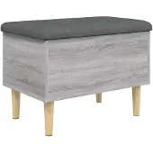 vidaXL Opbergbankje 62x42x46 cm bewerkt hout grijs sonoma eikenkleurig