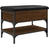 vidaXL Schoenenbank 62x42x45 cm bewerkt hout bruin eikenkleur