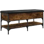 vidaXL Schoenenbank 102x42x45 cm bewerkt hout gerookt eikenkleurig