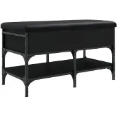 vidaXL Schoenenbank 82x42x45 cm bewerkt hout zwart