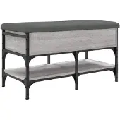 vidaXL Schoenenbank 82x42x45 cm bewerkt hout grijs sonoma eikenkleurig