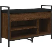 vidaXL Schoenenbank 85,5x32x57,5 cm bewerkt hout bruin eikenkleur