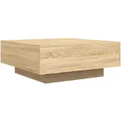 vidaXL Salontafel 80x80x31 cm spaanplaat sonoma eikenkleurig