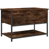 vidaXL Opbergbankje 70x42,5x47 cm bewerkt hout gerookt eikenkleurig