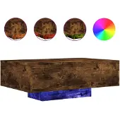 vidaXL Salontafel met LED-verlichting 85x55x31 cm gerookt eikenkleurig