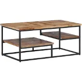 vidaXL Salontafel 90x50x39 cm massief gerecycled teakhout