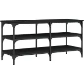 vidaXL Schoenenbank 100x38,5x49 cm bewerkt hout zwart