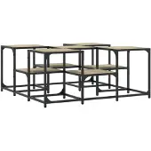 vidaXL Salontafel 91x91x40 cm bewerkt hout sonoma eikenkleurig
