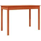 vidaXL Eettafel 110x55x75 cm massief grenenhout wasbruin