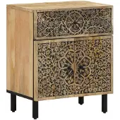 vidaXL Nachtkastje 50x33x60 cm massief mangohout