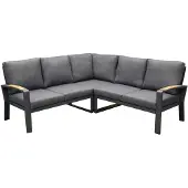AVH-Collectie Costa Rica hoek loungeset 3 delig aluminium antraciet