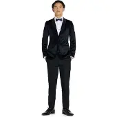 Opposuits colbert Dinner Jacket met all over print zwart Jongens Polyester Reverskraag - maat 146/152