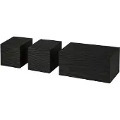 Duraline kubus zwart eik 10x20 cm set 3 stuks