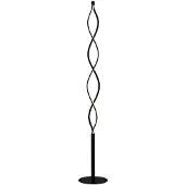LINDBY LED-vloerlamp Welina, dimbaar, zwart, Woon-/ Eetkamer, metaal, Modern, LED vloerlamp