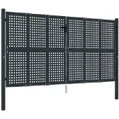 vidaXL Tuinpoort Antraciet 300x150 cm Staal