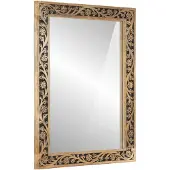 vidaXL Badspiegel, 50x70x2,5 cm, massief mangohout en glas