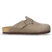 Birkenstock Klomp Unisex Boston Suede Taupe Narrow-Schoenmaat 36