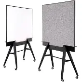 StudioVIX UIL verrijdbaar whiteboard / prikbord - Magnetisch emaille - Wolvilt