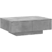 vidaXL Salontafel 90x60x31 cm bewerkt hout betongrijs