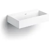 Clou Wash Me wastafel 70cm zonder plug aluite hoogte 14 cm