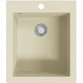 vidaXL Gootsteen enkele bak graniet beige
