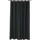 Wicotex Douchegordijn Uni Peva 180x200 zwart zwart PEVA plastic Douchegordijn