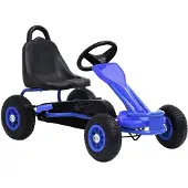 vidaXL Skelter met pedalen en pneumatische banden blauw