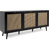 Finori Dressoir Daka 150cm 3 deuren - zwart/beige