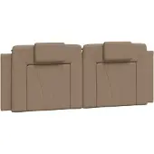 vidaXL Hoofdbordkussen "Viana" 120 cm kunstleer cappuccinokleurig
