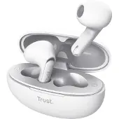 Trust Yavi Bluetooth Earphones - Volledig Draadloze Oordopjes met Noise-Cancelling Microfoons - Wit