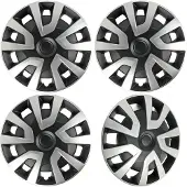 Autostyle 4-Delige Wieldoppenset Revo-VAN 15-inch zilver/zwart (bol)