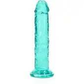 Realrock Dildo recht model met zuignap 14.5 cm - Turquoise
