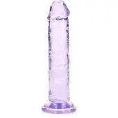 Realrock Dildo recht model met zuignap 14.5 cm - Paars