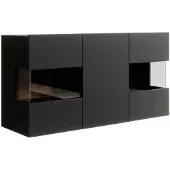 Meubella | Dressoir mat zwart hangend 120x35x60