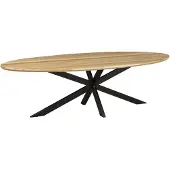 Dimehouse Ovale eettafel Odin eikenhout 260x110 cm
