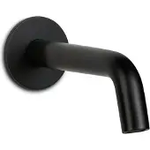 BLUE LABEL Brondby Baduitloop 10-18cm - Mat Zwart - Messing - Kranen, Badkranen, Baduitlopen - 8711802000809