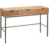 Jline Console 3 Lades Hout/Metaal Naturel
