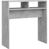 vidaXL Wandtafel 78x30x80 cm bewerkt hout betongrijs