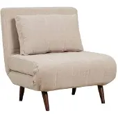 Livin24 Slaapfauteuil Hanna gerecyclede stof beige