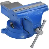vidaXL Bankschroef 150 mm gietijzer blauw