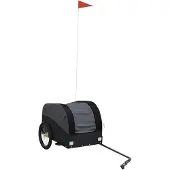 vidaXL Fietstrailer 30 kg ijzer zwart