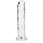 Realrock Dildo recht model met zuignap 18 cm - Transparant