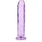 RealRock by Shots Rechtdoor Realistische Dildo met Zuignap - 7'' / 18 - Paars - 18 cm