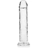 Realrock Dildo recht model met zuignap 23 cm - Transparant