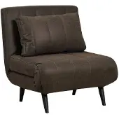 Bronx Slaapfauteuil Hanna antraciet eco-leer