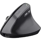 Trust TM-270 Ergonomische muis Draadloos Optisch Zwart 6 Toetsen 800 dpi, 1200 dpi, 1600 dpi, 2400 dpi Ergonomisch, Geluidsarme toetsen, Geïntegreerd