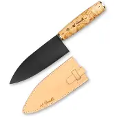 Roselli Santoku Knife R760 Carbon Steel, Curly Birch, santoku, 16 cm