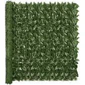 vidaXL Balkonscherm met donkergroene bladeren 400x150 cm